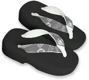 Hajime(一歩) [One Step] [Hajime] Geta Clogs, Soft and Water Resistant, Made of Sponge, XXS Black/English Newspaper x Gray, English Newspaper x Gray (Age x Gray/XXS), age × gray, XXS(16.5cm)