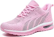 [FARZAH] Running Shoes Ladies Trainers Womens Mesh Low Top Sneakers(Color:Pink,Size:7)