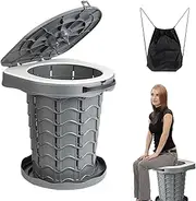 Portable Toilet,Portable Camp Toilet | Adjustable Height Potty Retractable for Kids and Adults Outdoor Camping Stool for Boat Beach Tent Hiking Long Trips