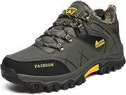 [ZHENSI] Men's Winter Walking Shoes Low Rise Snow Boots Warm Lightweight Outdoor Work Shoes