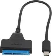 Eulbevoli SATA to USB 3.1 Type C Adapter Cable Support UASP 6Gbps Hard Drive Converter Cord for 2.5 Inch HD D SSD, 6Gbps SATA to Type C Cable, UASP Supported SATA Adapter