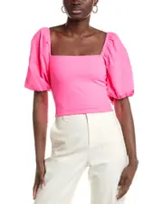 susana monaco Puff Sleeve Top