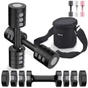 Adjustable Dumbbell Set with a bag - Durable Non-Slip Handles for Secure Grip