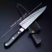 CUSTOM HAND FORGED D2 TOOL STEEL CAMPING FORGED BLADE BUSHCRAFT KITCHEN KNIFE.