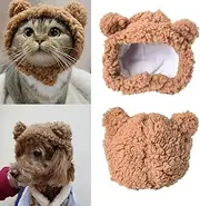 Pet Hats for Cats and Dogs - Head Ear Covers, Costumes, Cap Headwear, Headdress Headgear, Ear Muffs, Noise Protection, Neck Warmer Headband for Small Pets