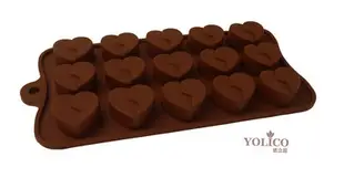 【悠立固】Y214 愛心型巧克力矽膠模具 手工皂模具 烘焙工具 蛋糕模具 冰盒 冰塊布丁果凍翻糖模具 食品級