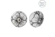 Nicola Spring Ceramic Cupboard Drawer Handle Knobs - Floral Design - Flower Bud - Pack of 6