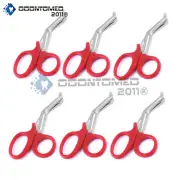 6 Red Emt Paramedic Bandage Shears Ems Scissors 7.5"