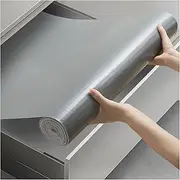 Viseeko Shelf and Drawer Liner, Non Adhesive Kitchen Cabinet Liners, Non Slip Shelving Paper, Strong Grip Waterproof Thick for Dresser Pantry Bathroom Cupboard, Gray, 24 in x 20 ft