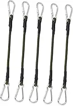 Parliky 5Pcs Bungee Straps for Camping Tent Fixing Ropes with Hooks Elastic Luggage Straps for Secure Packing Outdoor Activities and Lightweight Loads
