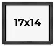 17x14 Shadow Box Frame Grey Charcoal Black | 0.875 Inches Deep | Wood Shadowbox