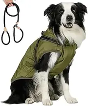 Furry King Dog Winter Coat, Furry Jacket for Dogs, Furry King Dog Jacket, Furry Dog Jacket with Harness, Dog Jacket for Small Medium Large Dogs (XL,Green)