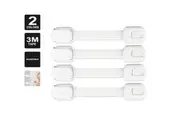 Vivva 4Pcs Child Toddler Baby Kids Cupboard Cabinet Safety Locks Proof Door Drawer Fridge - 2 Colours