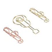 Paper Clips Guitar Note Shaped Anti Slip Decor Metal Bookmark Paperclips Supply