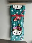 Hello Kitty Throw Blanket Throw Christmas Kitty Candy Canes Peppermint New!