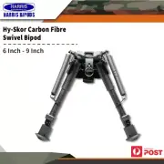 Hyskor 6-9in Quality Adjustable Carbon Fibre Swiveled Shooting Gun Rifle Bipod