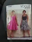 VOGUE SEWING PATTERN 1884 MISSES 6-14 DRESS W/ SQUARE NECKLINE & FLARED SKIRT