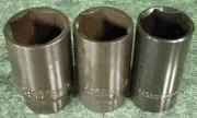 3pc 1/2 Drive Metric DEEP AIR IMPACT SOCKET Set 32 34 36 mm 6 PT CRV heavy duty