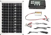 100W Solar Panel Kit with Dual USB Output, Portable Solar Panel with Inverter for RV, Marine, and Emergency Power Supply
