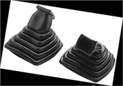 Rynplex 3Buttons Excavator Joystick Assy Handle Gears with Dust Cover Fir, for Daewoo, DoosR2 Doosan DH DX150 225 300 370-9C Excavator Joystick(Black A Pair of dust Jackets)