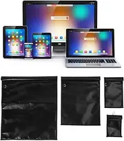 4Pcs Faraday Bag, Fireproof, Waterproof Signal Blocking Pouch for Laptops, Tablets, Phones, Car Keys, Portable, Lightweight, Wide Applications