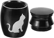 Pet Urn for Small Dogs Personalize Cremation Pet Dog Memorial Holder Cat Dog Urn Keepsake Ash Remembrance Tiny Mini Decorative Urns Alloy Black