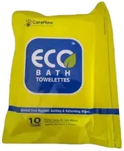 Eco Bath Towelettes Adult Bathing 10 Wipes - Extra Large