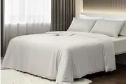 LINENOVA Natural Bamboo Quilt Cover Set Silky Soft(Champagne Color)