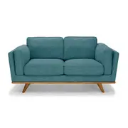 York 2 Seater Fabric Armchair Sofa Modern Lounge in Teal Colour