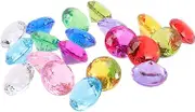 BIUDECO 20Pcs Acrylic Gemstones Colorful Simulation Crystals for Craft Projects Teaching Tools and Home Decoration Lightweight Fall Resistant