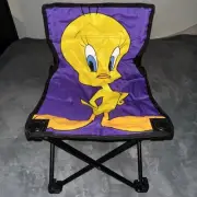 Vintage Shakespeare Kids Chair Tweety Bird Looney Tunes 2000 Y2K Camping Folding