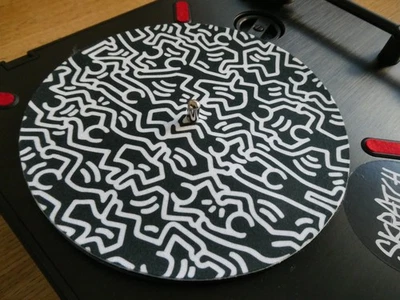 Keith Haring Sans Titre 7" Turntable Slipmat Vinyl Record DJ Portablist Pop Art