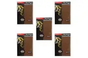 5x 10pc BCW Pro-Pages Side Loading 9-Pocket Double Pages Trading Card Brown
