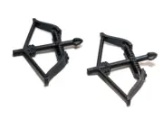 Lego - Minifigure Utensil - Lot of 2 - Black Bow and Arrow, Angled Style