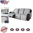 Elegant Grey Recliner Sofa Cover - Non-Slip, Waterproof, Machine Washable Design