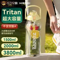 在飛比找樂天市場購物網優惠-優購生活 tritan運動大容量水杯夏季女2000ml喝水杯