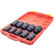 [MaXpeedingrods] 10Pcs 3/4 inch Drive Deep Impact Socket Set Metric Garage Workshop Air Tools 22-41mm