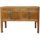Chinese Elm Four Doors 3 Draws Console/Hall Table (43-050)