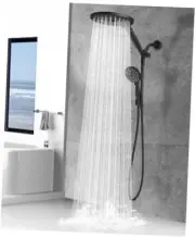 Dual Handheld Shower Head Combo, 2-in-1 Matte Black ‎Standard Showerhead Combo