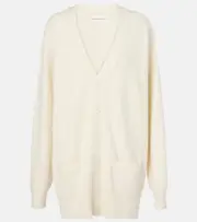 [Extreme Cashmere] Extreme Cashmere N°117 Cardigan cashmere-blend cardigan One Size white