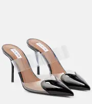 [Alaia] Alaïa Caur patent leather and PU mules AU 7 black