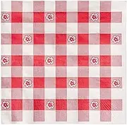 Red Gingham Beverage Cocktail Napkins | 2-Ply | 5" x 5" (folded) | 250/Pack