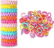 Hair Bobbles Girls, Suiyeejan Baby Elastic Hair Ties, Mini Seamless Hair Bands, Hair Band, Baby Multicoloured Soft Braid Scrunchie for Girls, Children, Toddlers (Blinding Colour, 50 Pieces)
