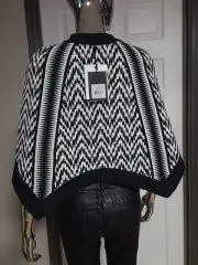 Sass &Bide XXS The SUMMONER Women's CAPE in Black/White/STUNNING Garment