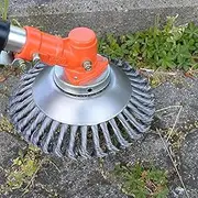 TTKL Steel Wire Wheel Garden Weed Brush Lawn Mower Grass Eater Trimmer Brush Cutter Tools Garden Grass Trimmer Head Weed Brush