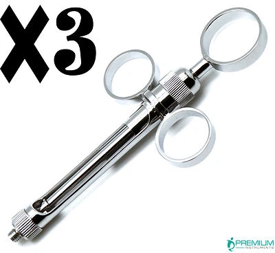 3× Aspirating Syringe 1.8ml Dental Surgical Manual Two Tip Piston Tools
