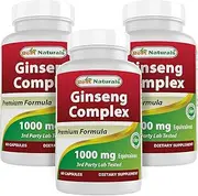 Best Naturals Ginseng Complex 1000 mg 60 Capsules (60 Count (Pack of 3))