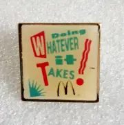 McDonald's Ronald Doing Whatever It Takes Employee Enamel Pin NOS New 1980-90s
