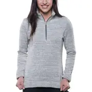 KUHL Alska Women's Quarter-Zip Fleece Pullover – Heavyweight Warmth in Ash