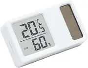 Thermometers Hygrometer Solar Power Desktop Temperature Humidity Meter Gauge With LCD Display For Home Baby Room Office